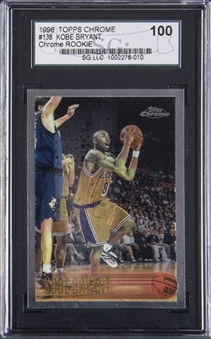 1996-97 Topps Chrome #138 Kobe Bryant Rookie Card - SGC PRISTINE 100